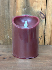 3.5X5 LED CANDLE W/FLICKERING WICK, RED 3.5X5 LED CANDLE W/FLICKERING WICK, RED