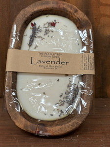 3 WICK- LAVENDER_CANDLE IN WOODEN BOWL 3 WICK- LAVENDER_CANDLE IN WOODEN BOWL
