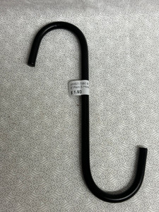 6" PLAIN S HOOK BLK 6S 6" PLAIN S HOOK BLK 6S