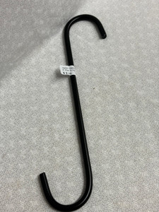 6" PLAIN S HOOK BLK 9S 6" PLAIN S HOOK BLK 9S