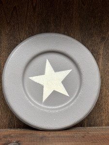 PAINTED FARMHOUSE PLATE-GREY PAINTED FARMHOUSE PLATE-GREY