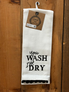 KITCHEN TOWEL-YOU WASH, I'LL DRY-WHITE KITCHEN TOWEL-YOU WASH, I'LL DRY-WHITE