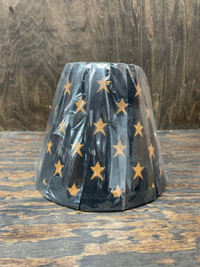 LAMP SHADE-8"-BLUE W/BROWN STARS LAMP SHADE-8"-BLUE W/BROWN STARS