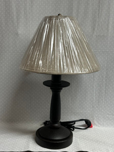 GATLIN WOOD TABLE LAMP IN HARTFORD BLACK OVER RED WITH TEXTURED METAL SHADE_ 1 OF 2 GATLIN WOOD TABLE LAMP IN HARTFORD BLACK OVER RED WITH TEXTURED METAL SHADE_ 1 OF 2