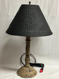 GATLIN WOOD TABLE LAMP IN HARTFORD BUTTERMILK WITH TEXTURED METAL SHADE_ 1 OF 2 GATLIN WOOD TABLE LAMP IN HARTFORD BUTTERMILK WITH TEXTURED METAL SHADE_ 1 OF 2
