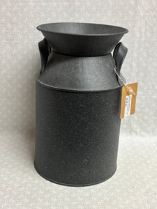 TIN MILK JAR GRAY 7 "X5 "X8 .25 " TIN MILK JAR GRAY 7 "X5 "X8 .25 "