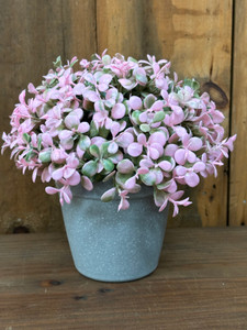 ARTIFICIAL FLOWERS IN GRAY POT 4 ASST._PINK ARTIFICIAL FLOWERS IN GRAY POT 4 ASST._PINK