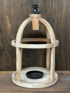 ROUND RUSTIC WOOD LANTERN ROUND RUSTIC WOOD LANTERN