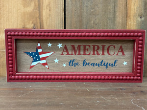 Wood America Framed Block 11x4_RED