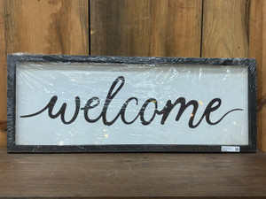 WOOD WELCOME SIGN 23X9 WOOD WELCOME SIGN 23X9