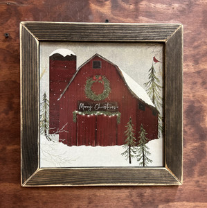 MERRY CHRISTMAS-RED BARN - 12x12 MERRY CHRISTMAS-RED BARN - 12x12