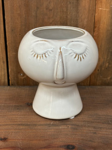WHITE FACE PLANTER 4.5" WHITE FACE PLANTER 4.5"