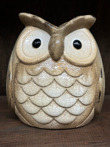 OWL PLANTER-CERAMIC 6.3x5.5x6.7" OWL PLANTER-CERAMIC 6.3x5.5x6.7"