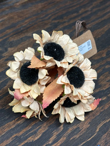 SPRAY SUNFLOWER PARCHMENT SPRAY SUNFLOWER PARCHMENT