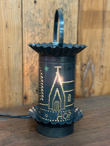 Mini Wax Warmer with Faith Hope Love in Country Tin Mini Wax Warmer with Faith Hope Love in Country Tin