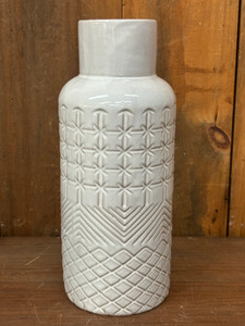 Boho Vase White 9.5" Boho Vase White 9.5"