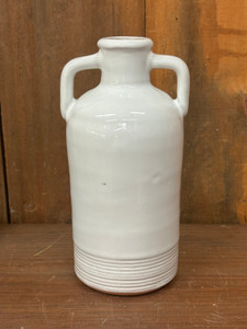 Vase 8" white Skinny 2 Handles Vase 8" white Skinny 2 Handles