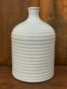 6.75" White Ceramic Vase 6.75" White Ceramic Vase