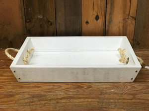 ROPE TRAY-BARN WHITE ROPE TRAY-BARN WHITE