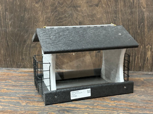 SMALL RECTANGULAR FEEDER W/SUET-BLACK/MARBLE SMALL RECTANGULAR FEEDER W/SUET-BLACK/MARBLE