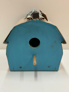 SIDING BIRD HOUSE 10"x8"x7"_BLUE SIDING BIRD HOUSE 10"x8"x7"_BLUE