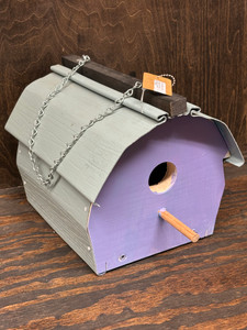 SIDING BIRD HOUSE 10"x8"x7"_PURPLE