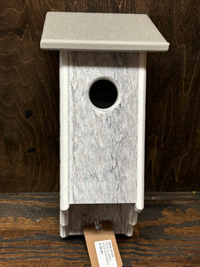 RUSTIC BLUEBIRD HOUSE-DOVE/MARBLE RUSTIC BLUEBIRD HOUSE-DOVE/MARBLE