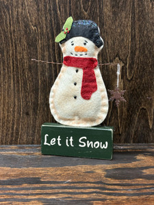 LET IT SNOW W/SNOWMAN ON TOP LET IT SNOW W/SNOWMAN ON TOP