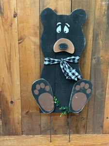 SITTING BEAR WITH ROD