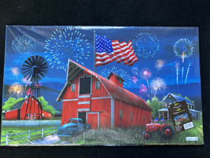 RED BARN W/FLAG & FIREWORDS_BRI THIN FLOOR MAT 30"X18" RED BARN W/FLAG & FIREWORDS_BRI THIN FLOOR MAT 30"X18"