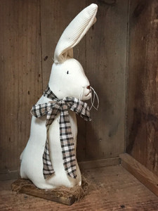 LARGE PRIMITIVE BUNNY-WHITE LARGE PRIMITIVE BUNNY-WHITE