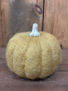 Wool Pumpkin 4.25"_GOLD Wool Pumpkin 4.25"_GOLD