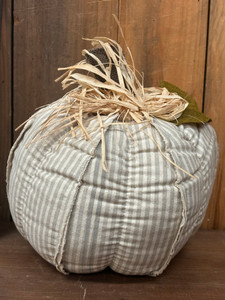 Grey Striped Pumpkin 9"