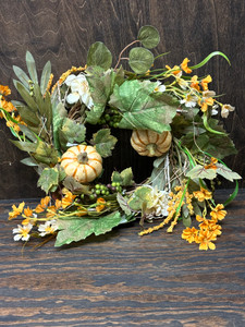 16" PUMPKIN IN WREATH 16" PUMPKIN IN WREATH