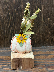 WOOD BLOCK DECO-PUMPKIN WOOD BLOCK DECO-PUMPKIN