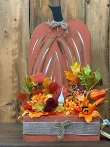 PUMPKIN DECOR W/ LIGHT-FALL PUMPKIN DECOR W/ LIGHT-FALL