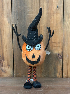 HERMAN-PRIMITIVE WITCH HAT PUMPKIN DOLL HERMAN-PRIMITIVE WITCH HAT PUMPKIN DOLL