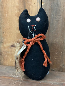 _MED BLACK WOOL HALLOWEEN CAT _MED BLACK WOOL HALLOWEEN CAT