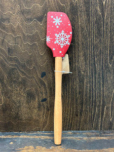 Wood Holiday Spatula 12"_RED Wood Holiday Spatula 12"_RED