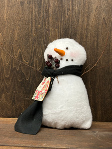 _SHORT SNOWMAN W/BLACK SCARF-WINTER _SHORT SNOWMAN W/BLACK SCARF-WINTER