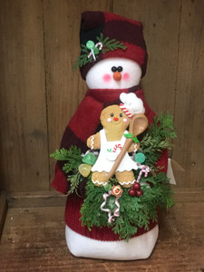 TALL SNOWMAN-GINGERBREAD AND SPOON TALL SNOWMAN-GINGERBREAD AND SPOON