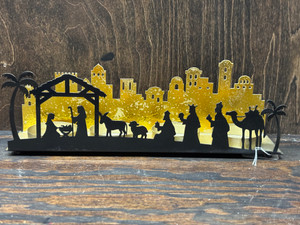 BLK Nativity Candle Holder BLK Nativity Candle Holder