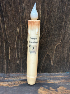 7" LED-TAPER SHEEP-SIMPLE BLESSING-IVORY 7" LED-TAPER SHEEP-SIMPLE BLESSING-IVORY