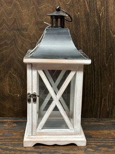 Wooden Lantern, Natural 16x16x35cm Wooden Lantern, Natural 16x16x35cm
