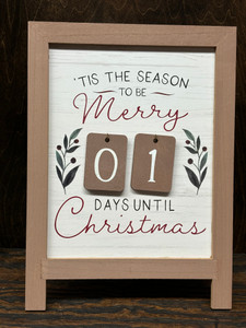 Wood Days Until Christmas Easel 2 Asst. Wood Days Until Christmas Easel 2 Asst.