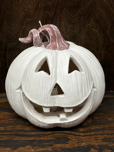 White Resin Jack O Lantern White Resin Jack O Lantern
