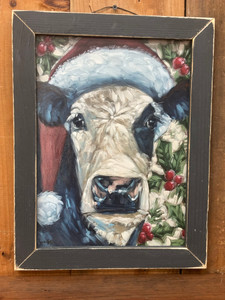 COW W/SANTA HAT COW W/SANTA HAT