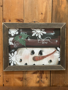 SNOWMAN FACE W/SNOWFLAKES & HOLLY SNOWMAN FACE W/SNOWFLAKES & HOLLY