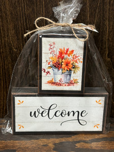BLOCKS FLOWER BASKET WELCOME