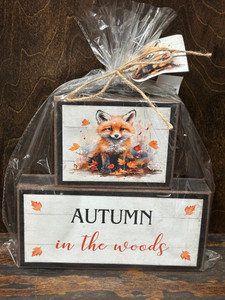 _FALL FOX AUTUMN IN THE WOODS BLOCK _FALL FOX AUTUMN IN THE WOODS BLOCK